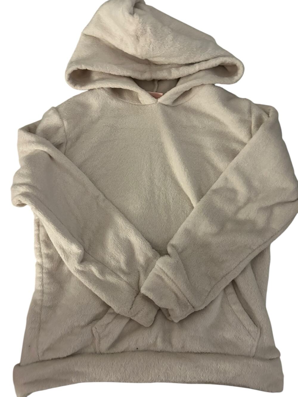 32 Degrees Heat white cozy fleece hoodie 7/8